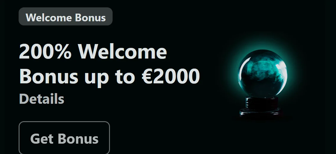 200% welcome bonus up to €2000 at True Fortune