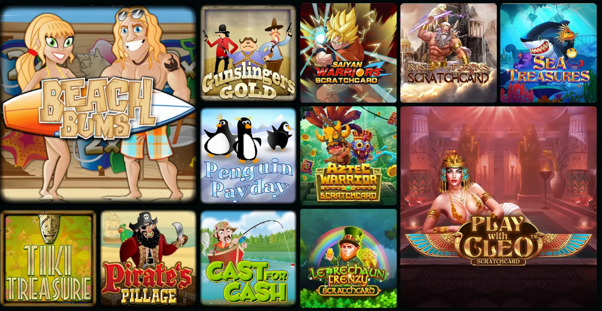 True Fortune Casino specialty games including scratch and win titles